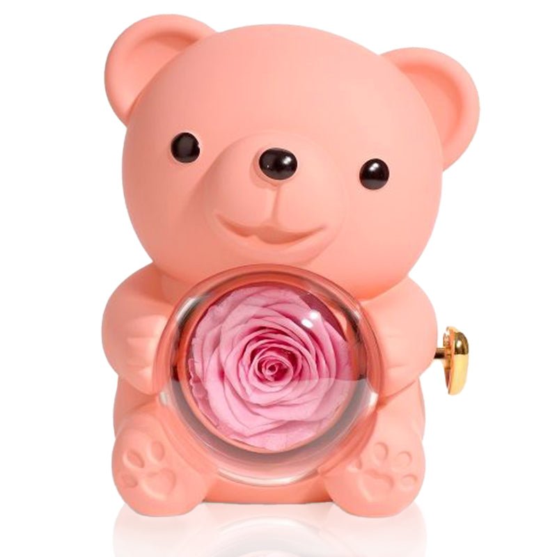 Pink Rose Orb Bear - My Custom Heart Pink Rose Orb Bear - My Custom Heart