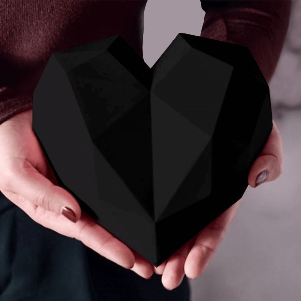 Black Crystalline Heart