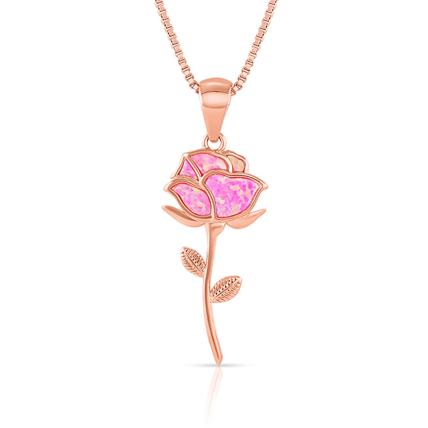 Rose Flower Gold Necklace