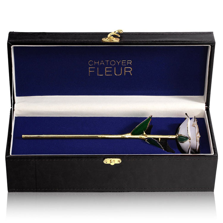 White 24K Gold Rose