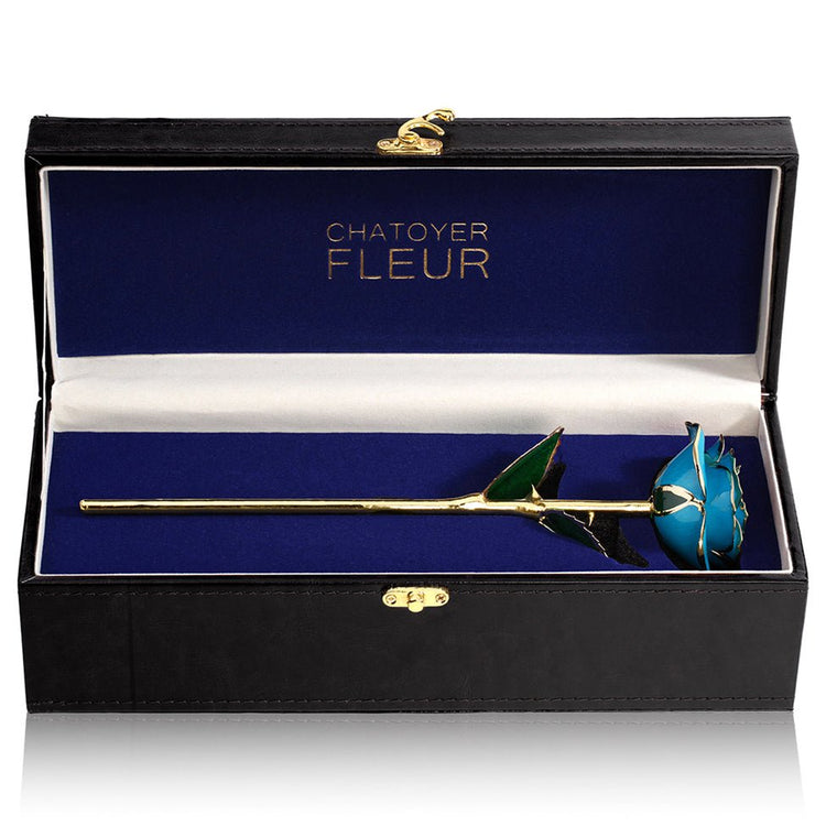 Turquoise 24K Gold Rose