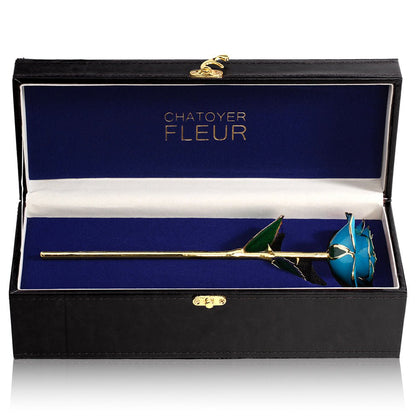 Turquoise 24K Gold Rose