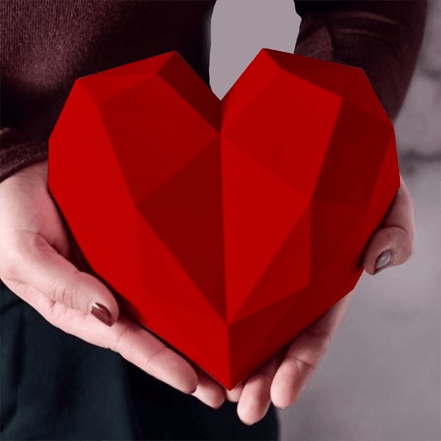 Red Crystalline Heart