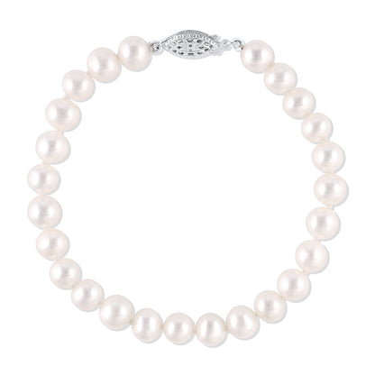 White Freshwater Pearl Bracelet