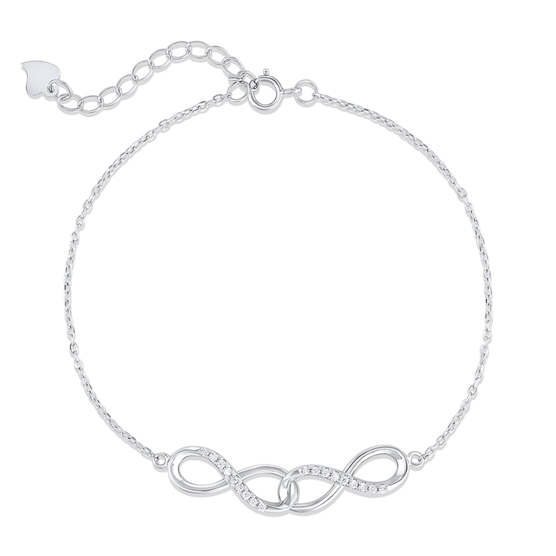 Double Infinity Silver Bracelet