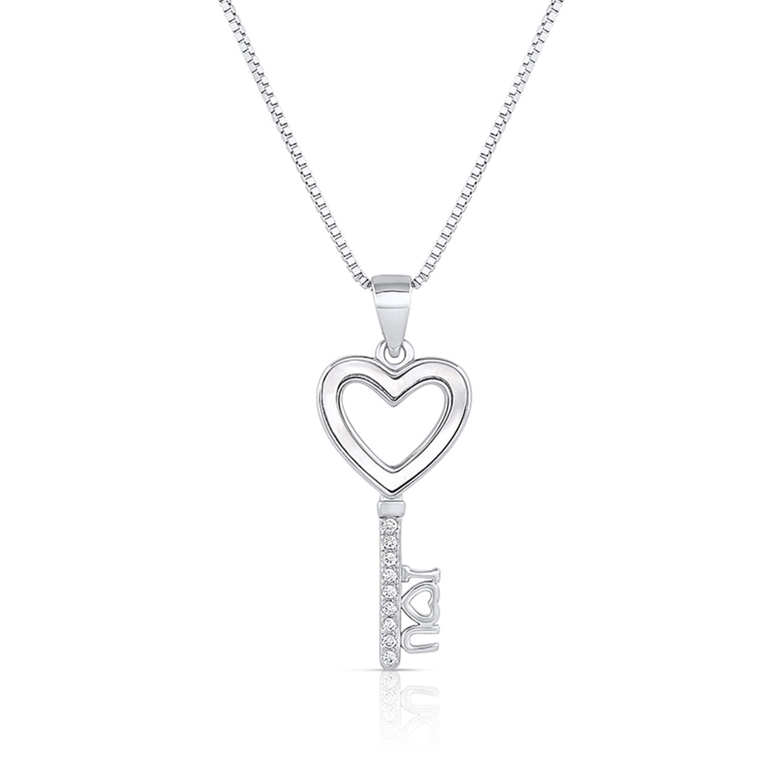 Key to my Heart Silver Necklace