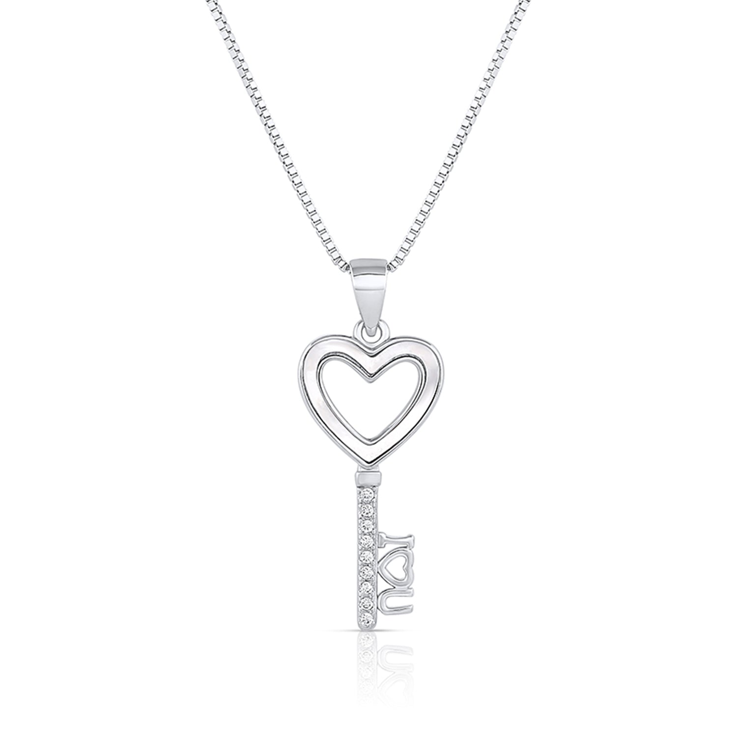 Key to my Heart Silver Necklace