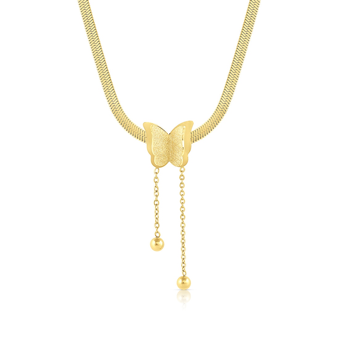 Gold Butterfly Choker Necklace