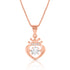 Queen Rose Gold Necklace with Cubic Zirconia