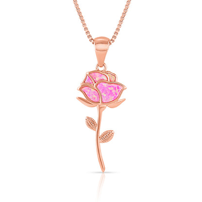 Rose Flower Gold Necklace