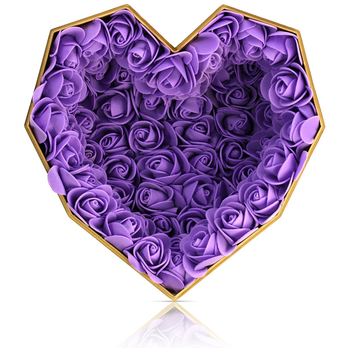 Purple roses in a heart