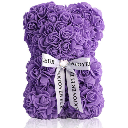 Purple Rose Bear