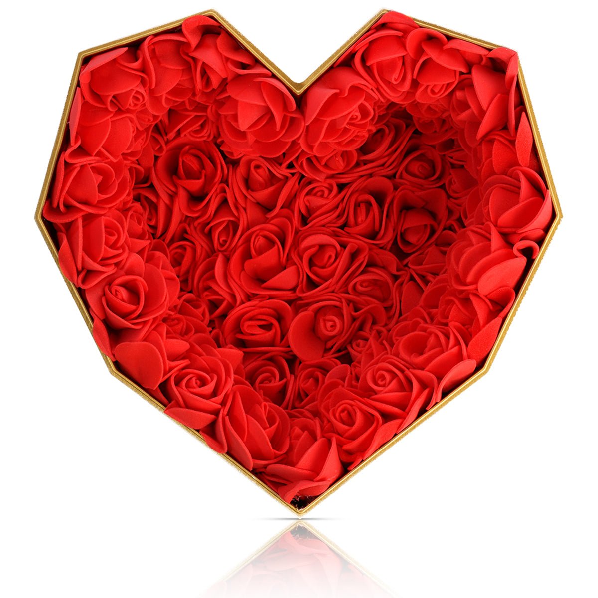 Red roses in a heart